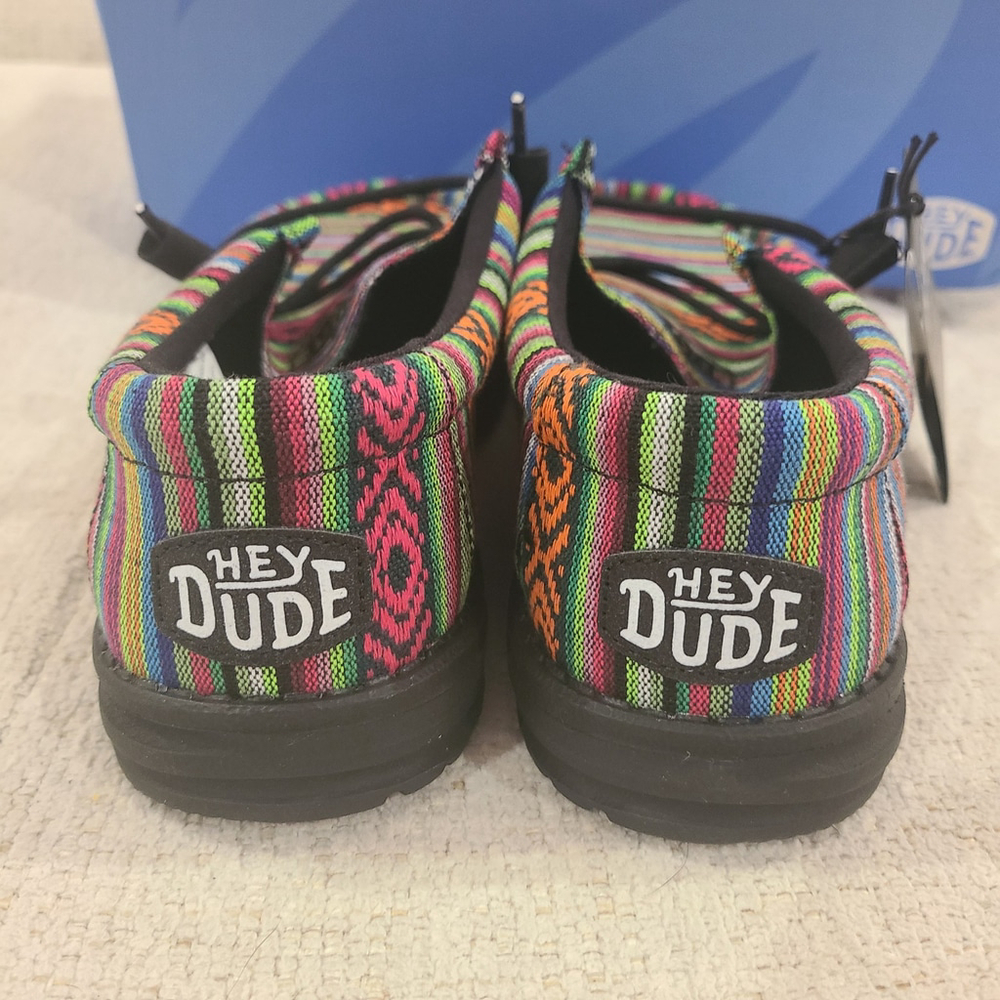 NEW Hey Dude Wally Serape Mesa Verde Slip On Shoes 40017-9BZ Size US L8-M6 Aztec - Picture 5 of 8